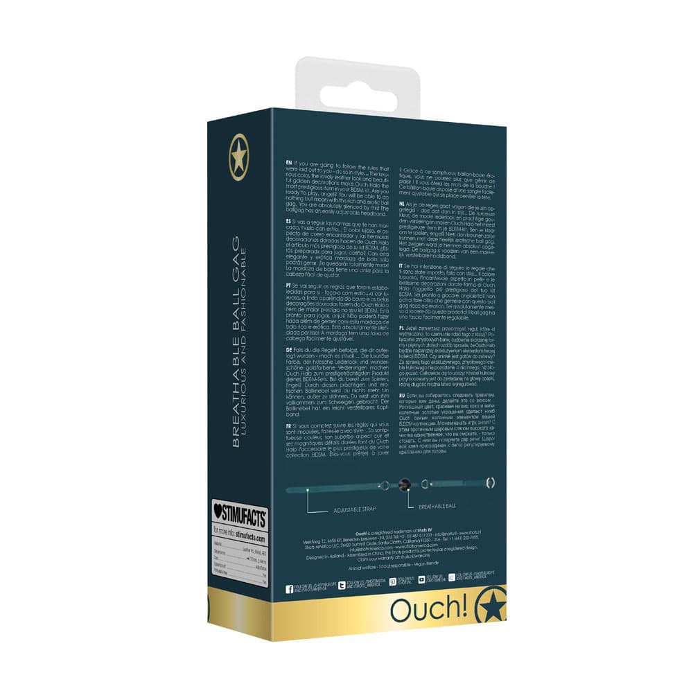 OUCH! Brethable ball gag Luxurious Наустник топка с отвори
