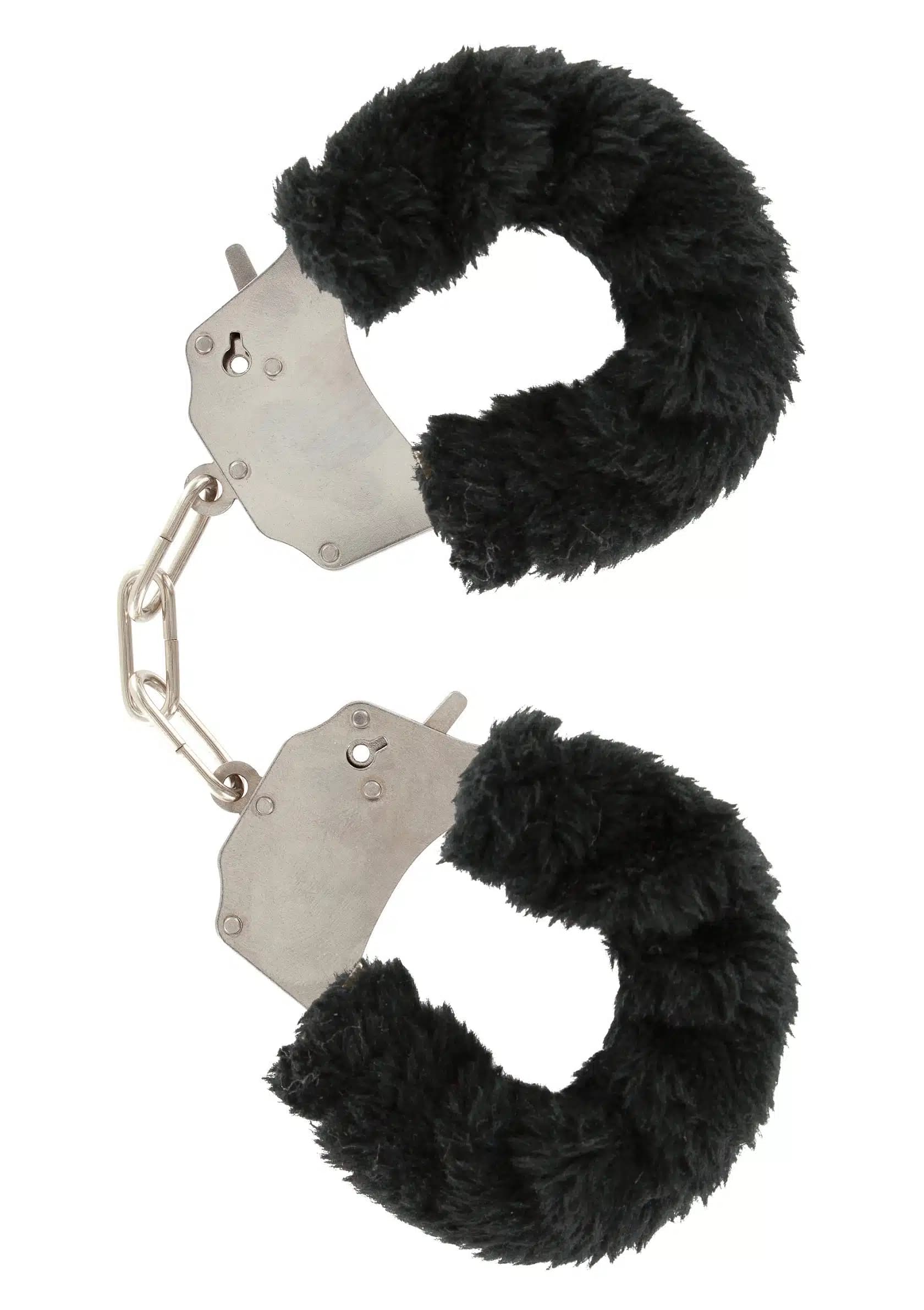 TOYJOY Метални белезници с пух, черни